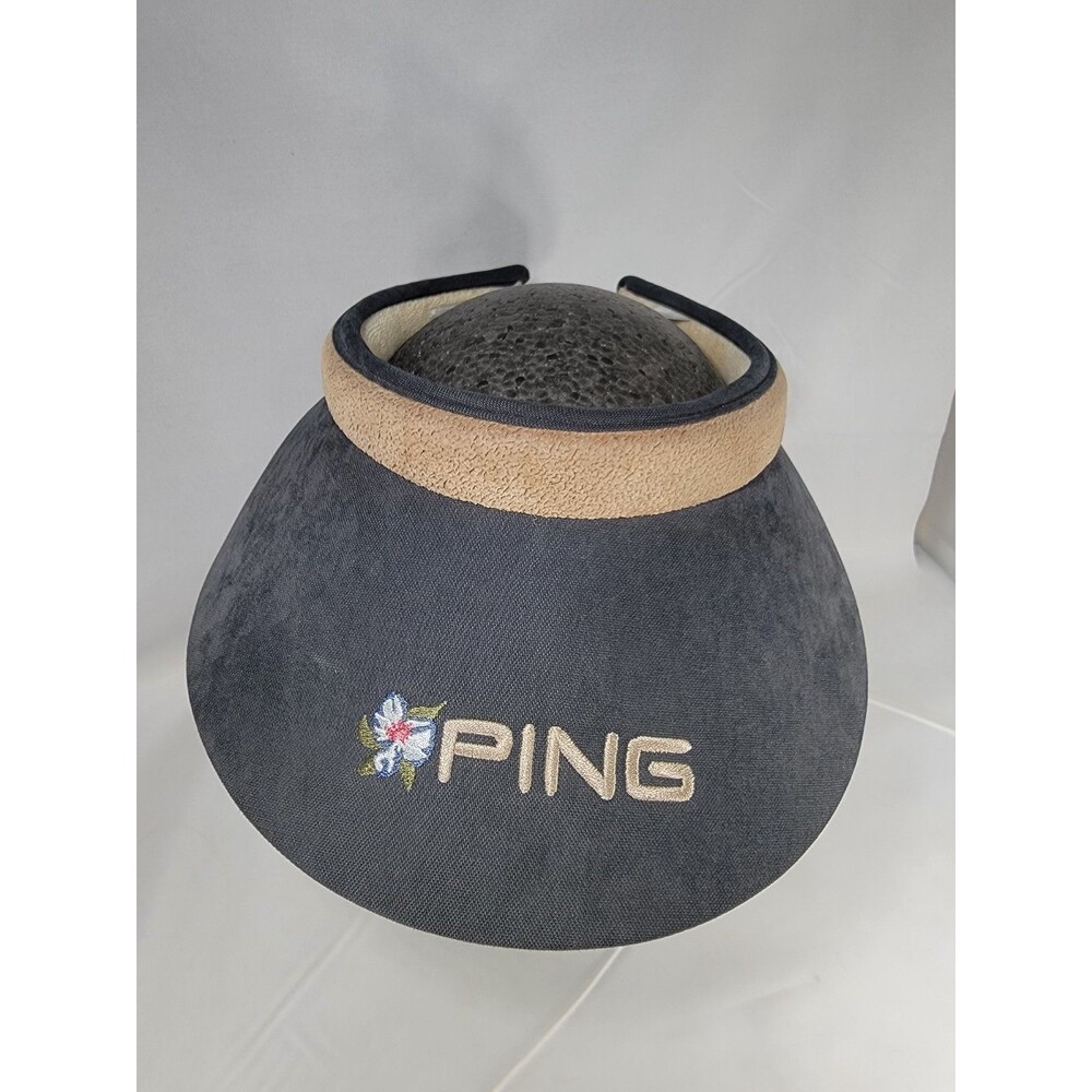 Ping Women's Golf Sun Visor Flower One Size Summer Headwear Blue Vintage